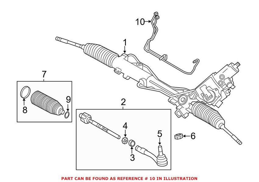 BMW Power Steering Line - Front 32106795227